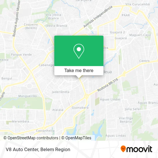 V8 Auto Center map