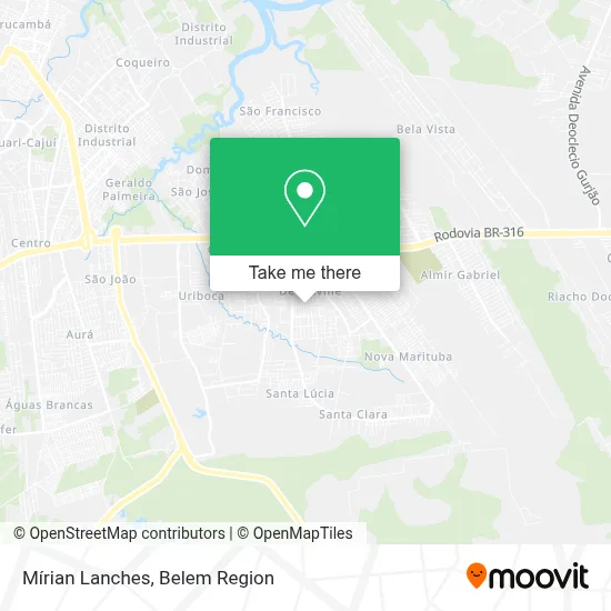 Mírian Lanches map