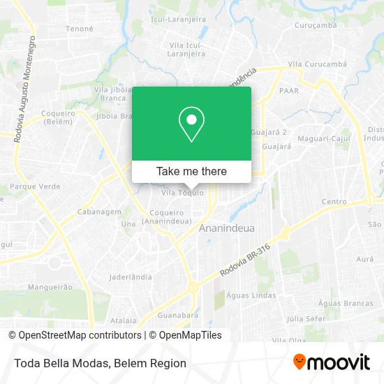 Toda Bella Modas map