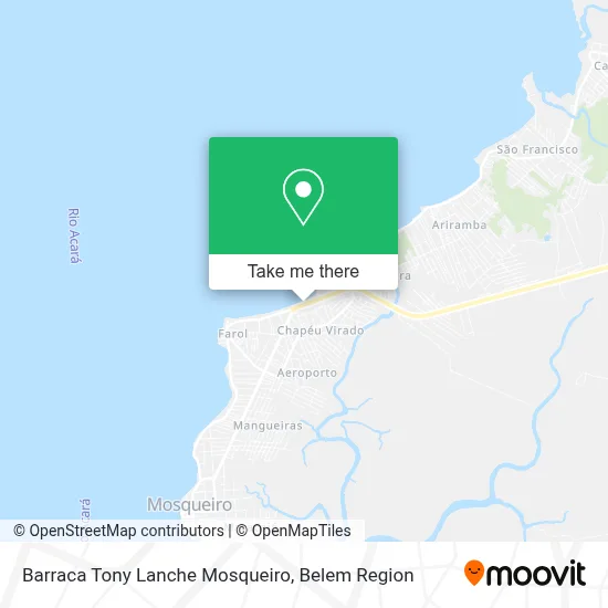 Barraca Tony Lanche Mosqueiro map