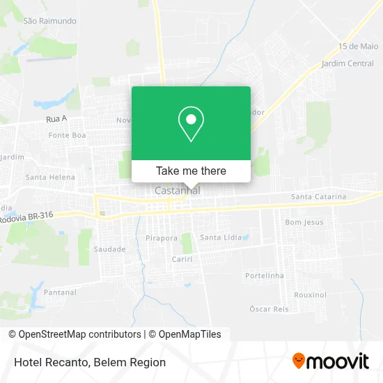 Hotel Recanto map