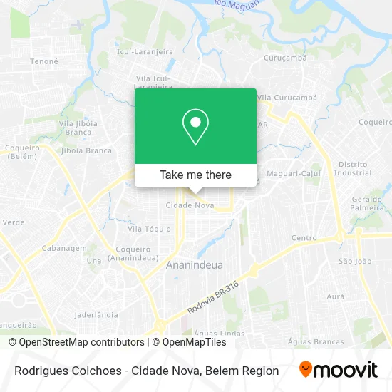 Rodrigues Colchoes - Cidade Nova map