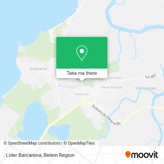 Lider Barcarena map