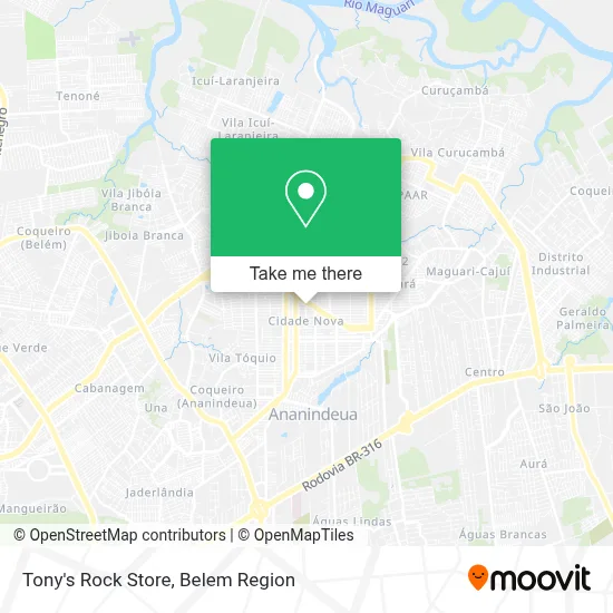 Tony's Rock Store map