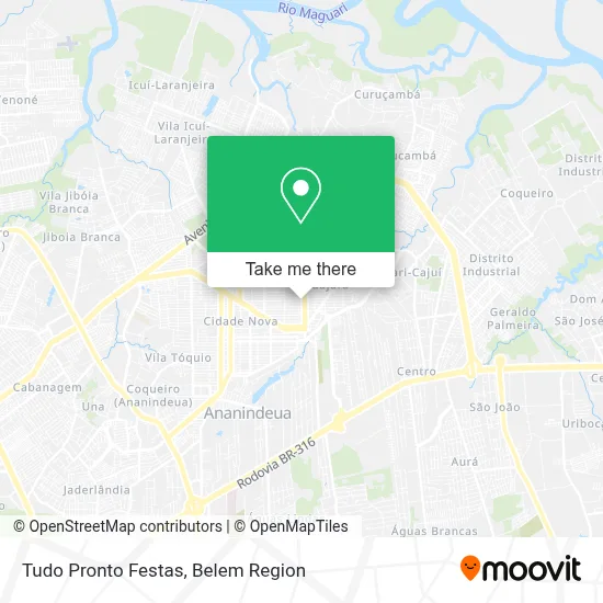 Tudo Pronto Festas map