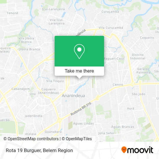 Rota 19 Burguer map