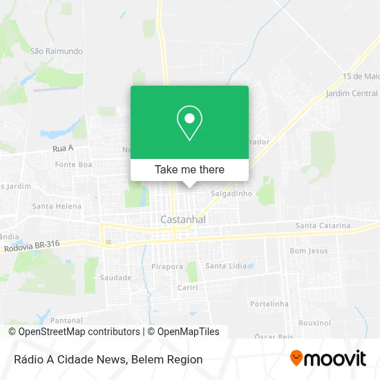 Rádio A Cidade News map
