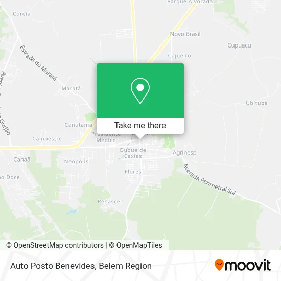 Auto Posto Benevides map