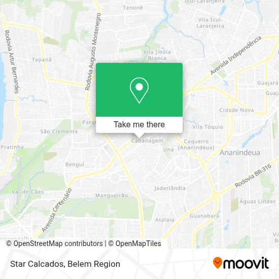 Star Calcados map