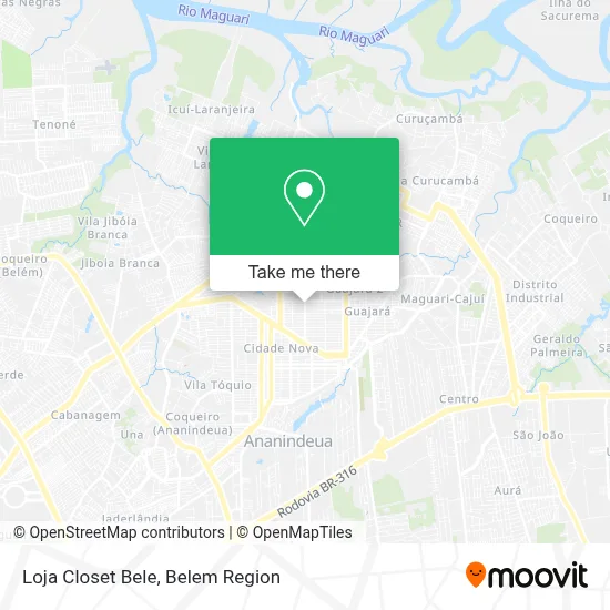 Loja Closet Bele map