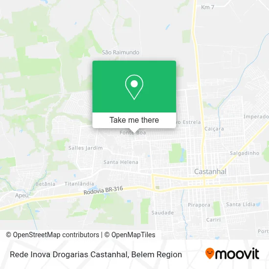 Rede Inova Drogarias Castanhal map