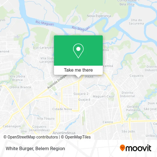 White Burger map