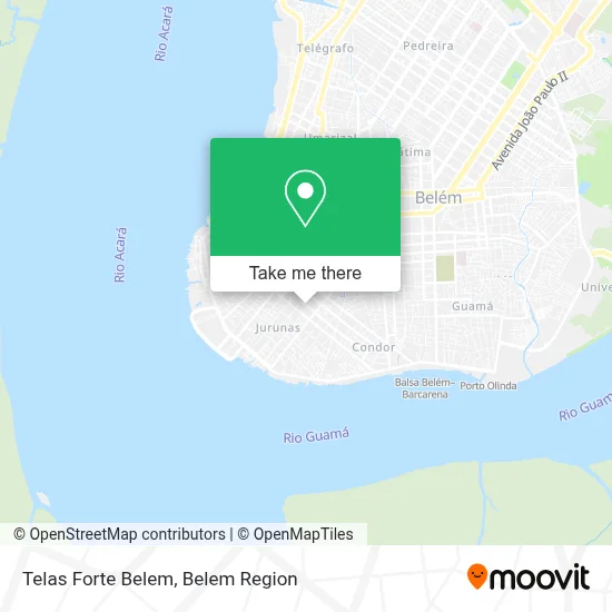 Telas Forte Belem map