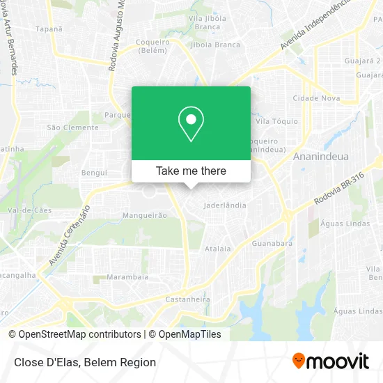 Close D'Elas map