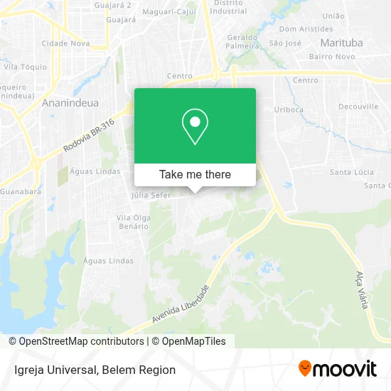 Igreja Universal map