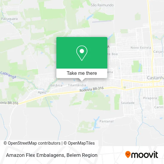 Amazon Flex Embalagens map