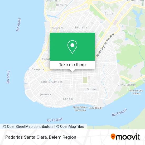 Padarias Santa Clara map