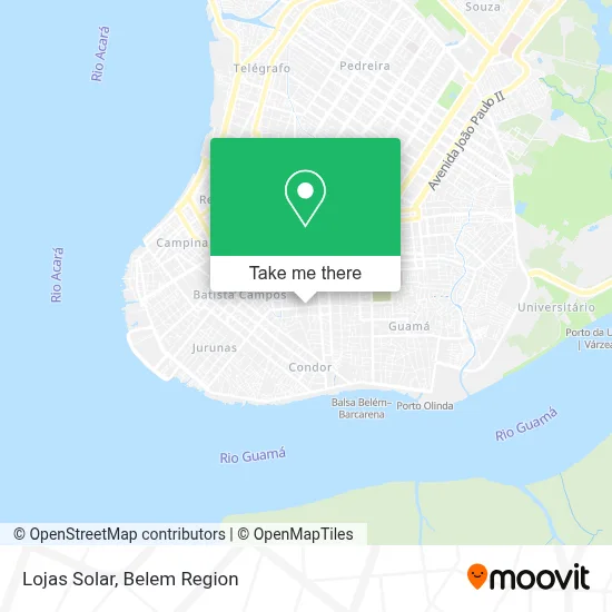 Lojas Solar map