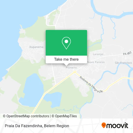 Praia Da Fazendinha map