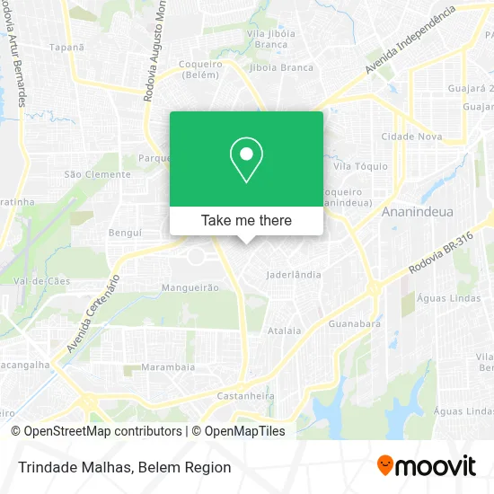 Trindade Malhas map