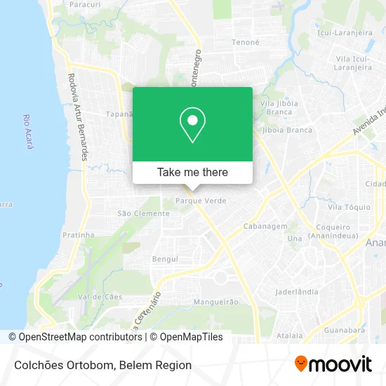 Colchões Ortobom map