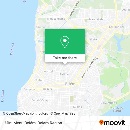 Mini Menu Belém map