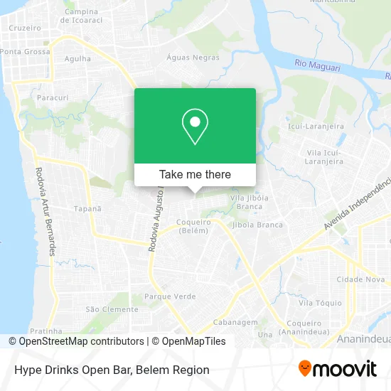 Hype Drinks Open Bar map