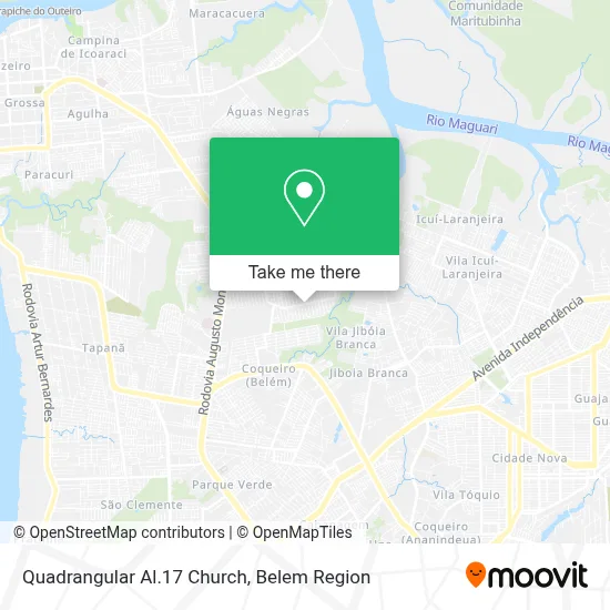 Quadrangular Al.17 Church map