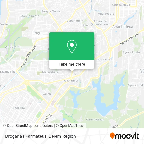 Drogarias Farmateus map