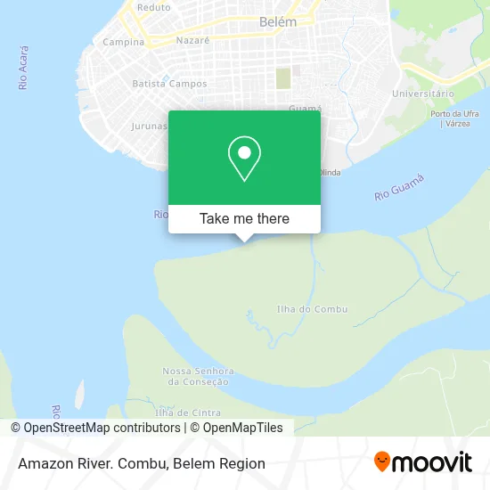 Amazon River. Combu map