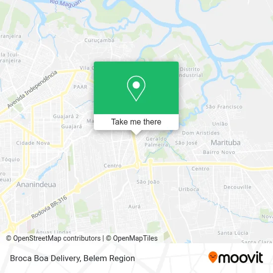 Broca Boa Delivery map