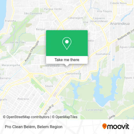 Pro Clean Belém map