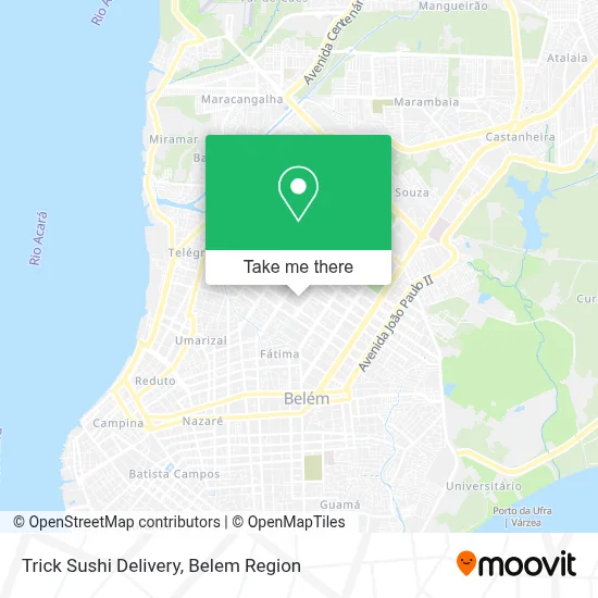 Trick Sushi Delivery map