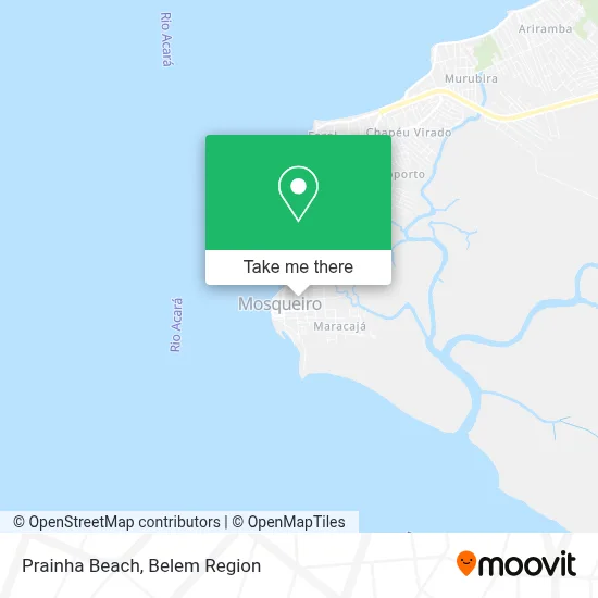 Prainha Beach map