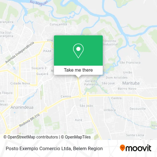 Posto Exemplo Comercio Ltda map