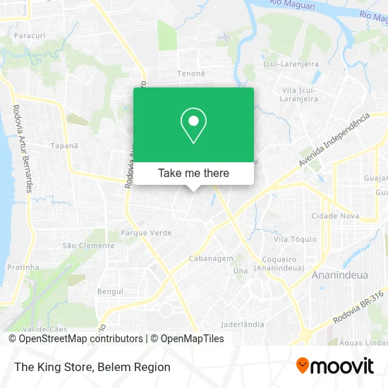 The King Store map