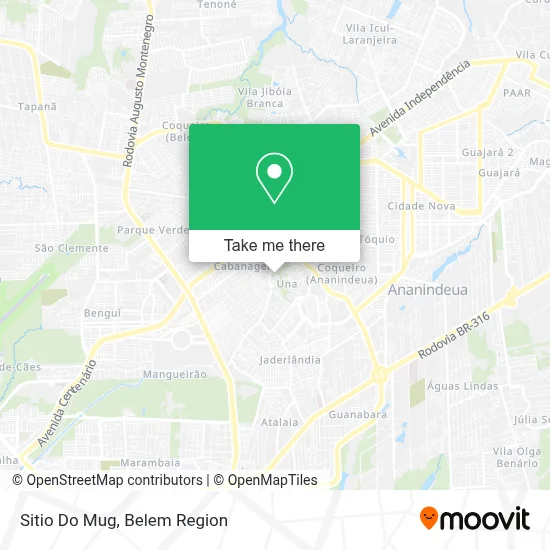 Sitio Do Mug map