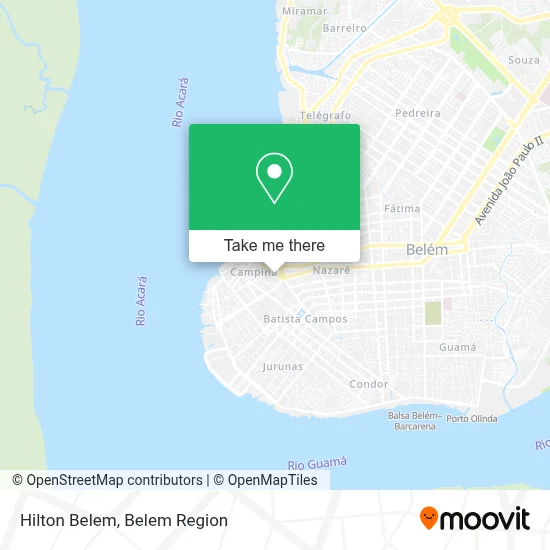 Hilton Belem map