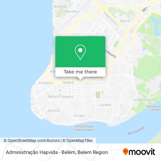 Mapa Administração Hapvida - Belém