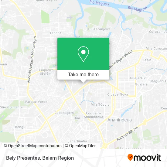 Bely Presentes map