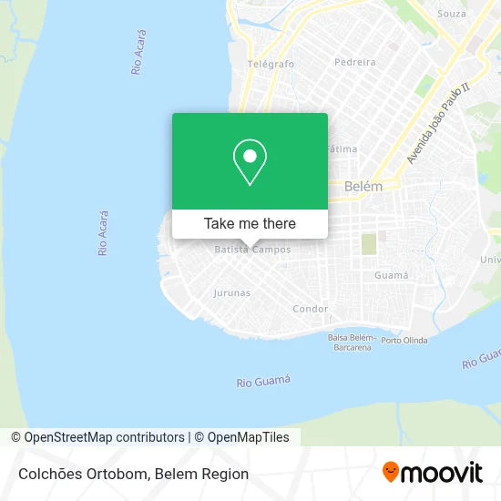 Colchões Ortobom map