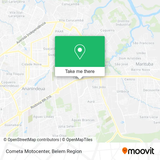 Cometa Motocenter map