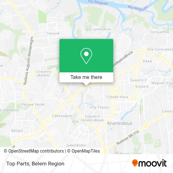 Top Parts map