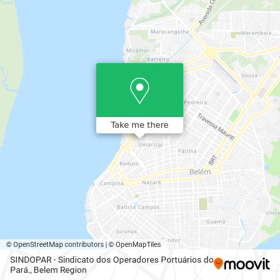 SINDOPAR - Sindicato dos Operadores Portuários do Pará. map
