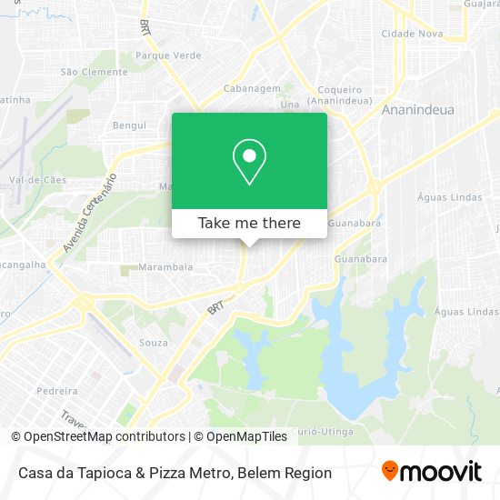 Mapa Casa da Tapioca & Pizza Metro