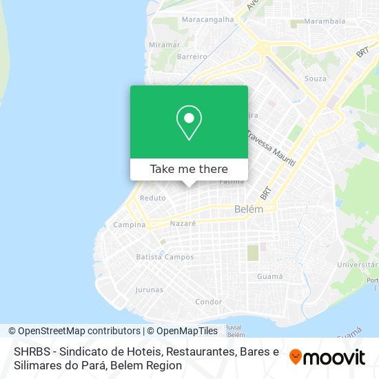 Mapa SHRBS - Sindicato de Hoteis, Restaurantes, Bares e Silimares do Pará