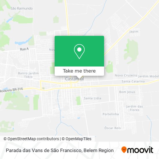 Mapa Parada das Vans de São Francisco