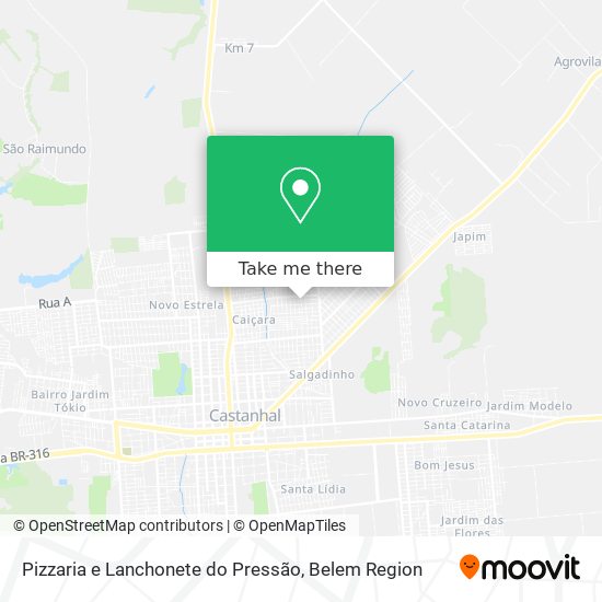 Pizzaria e Lanchonete do Pressão map