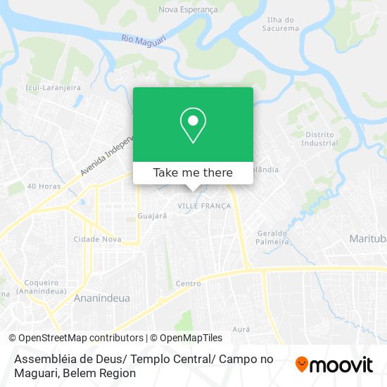 Assembléia de Deus/ Templo Central/ Campo no Maguari map