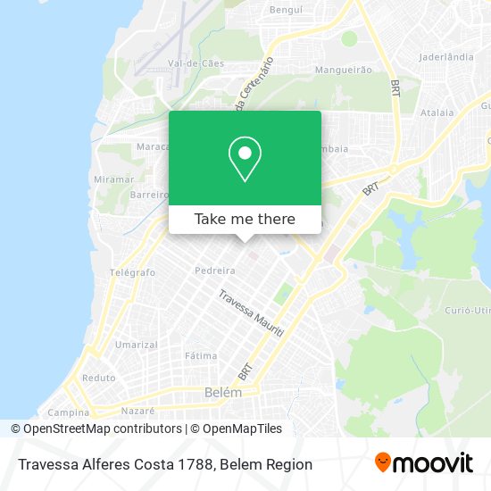 Travessa Alferes Costa 1788 map